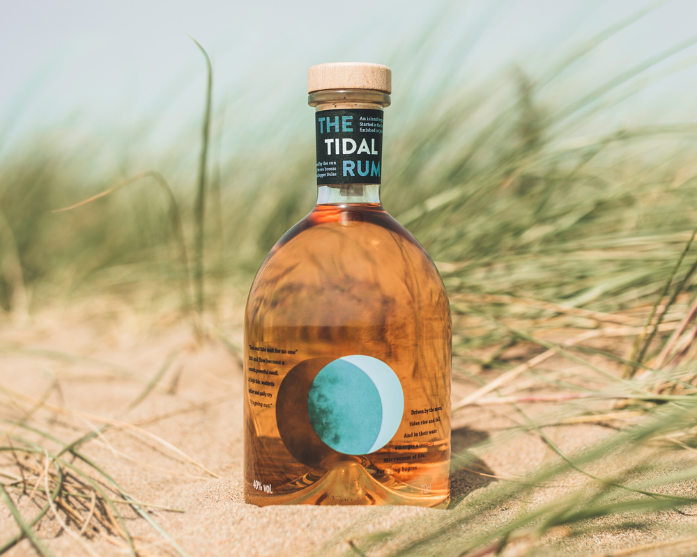 Tidal rum on sand